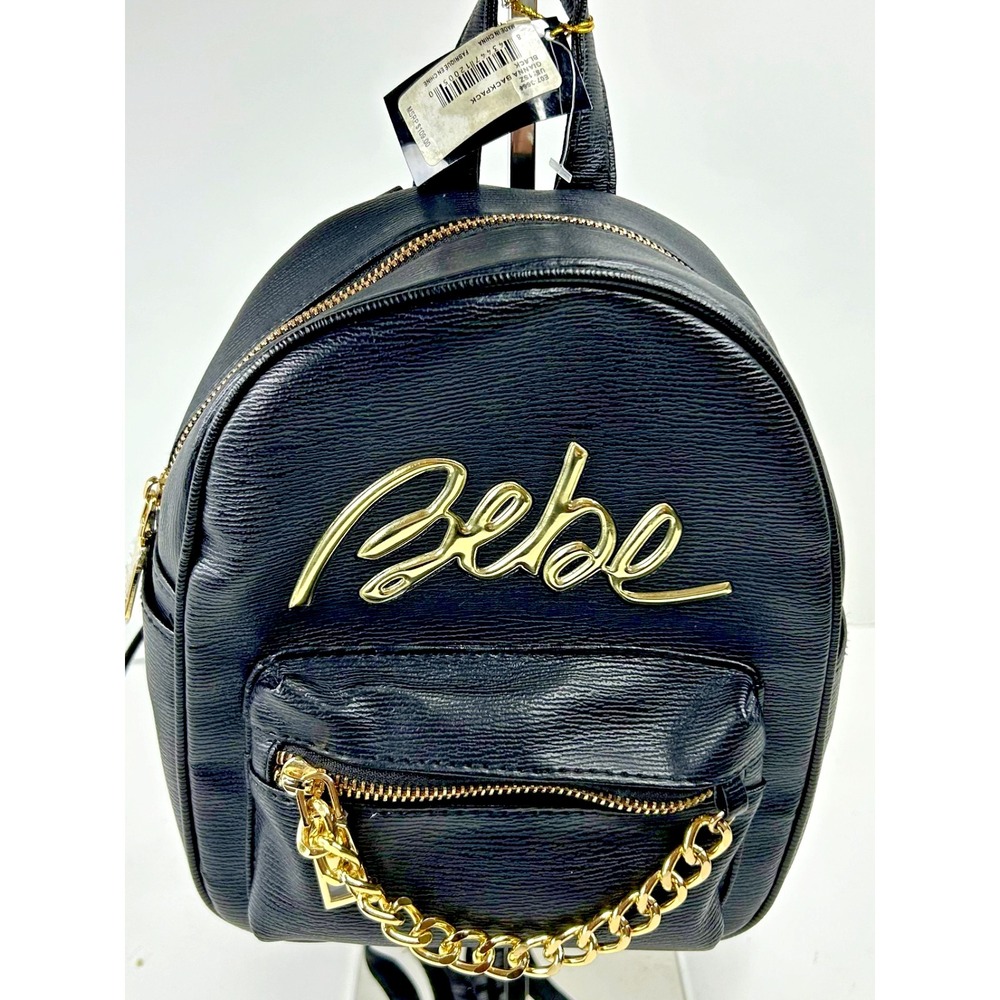 bebe Gianna Backpack Mini Black MSRP $109.00 Faux Leather Vegan NWT